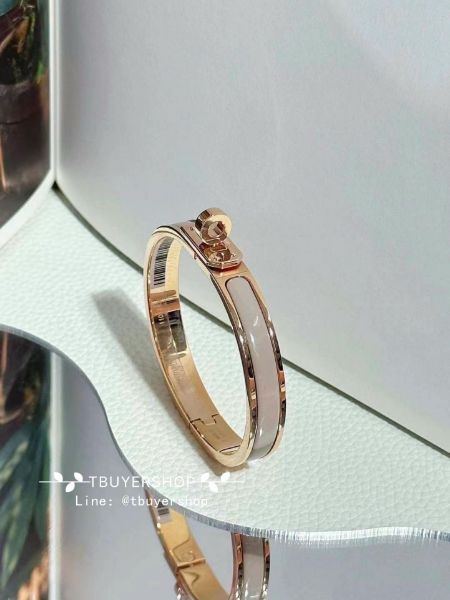 圖片 Hermes 🐎新款Clic Kelly琺瑯手鐲 好看秀氣 奶茶玫瑰金pm 含盒子提袋 送禮也很棒