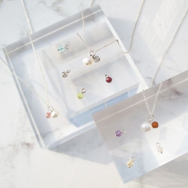 圖片 【手工客製銀飾】人魚淚 |珍珠水晶 手工純銀項鍊| 大員囡仔