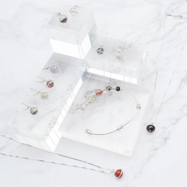 圖片 【手工客製銀飾】幸運星球 |天然水晶 正能量純銀項鍊| 大員囡仔