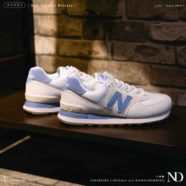 NICEDAY 現貨 New Balance 574 復古 奶油藍 麂皮 藍色 清新 U574SHB
