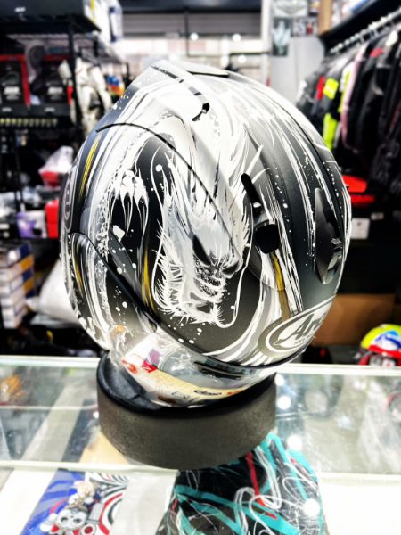 圖片 UPC騎士精品_台中店 ARAI VZ-RAM 彩繪款  清城龍一 潑墨龍 選手彩繪 安全帽 進口帽 半罩 