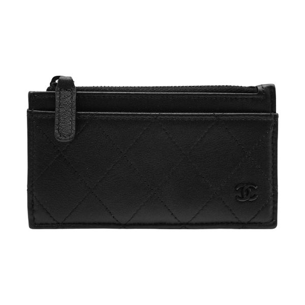 圖片 Chanel So Black 小牛皮卡片零錢包(AP3823-黑)