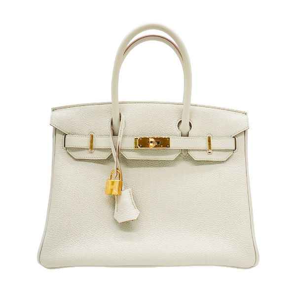 圖片 Hermes Birkin 30 Togo牛皮金釦手提包(8L冰川白)