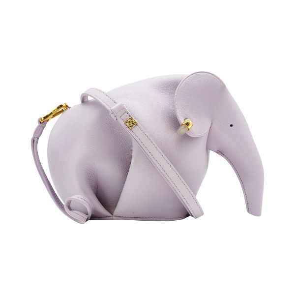 圖片 Loewe 展示品 牛皮玉石耳環迷你大象包(紫)
