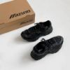 NICEDAY 現貨 Ｍizuno Racer V2 復古 全黑 網眼 拼接 Y2K 慢跑鞋 D1GH250604