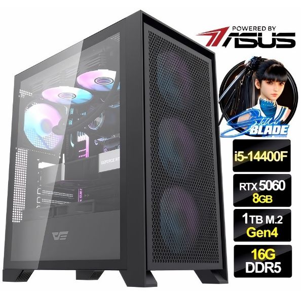 圖片 劍星】十核 I5 華碩 D5 超頻雙風扇 RTX5060 飇16G 電競 1TB 電腦 主機【APEX 特戰
