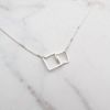 圖片 【手工客製銀飾】方框 | 不對襯 手工純銀項鍊 鎖骨鍊 | 大員囡仔