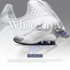 NICEDAY 代購 Nike Shox R4 白銀 銀白 復古 彈簧鞋 氣墊 深藍 科技 未來感 HQ1988-102