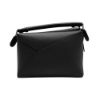 圖片 Loewe Mini Puzzle Edge 牛皮銀釦迷你斜背兩用包(黑)