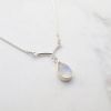 圖片 【手工客製銀飾】月光石 | 手工純銀項鍊 氣質鎖骨鍊 | 大員囡仔
