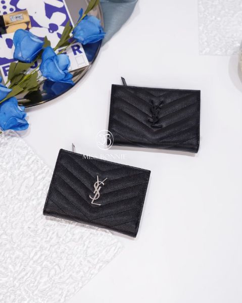 圖片 YSL 魚子醬兩摺拉鍊卡夾(預購)