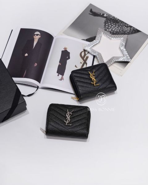 圖片 YSL 魚子醬拉鍊式中夾(預購)