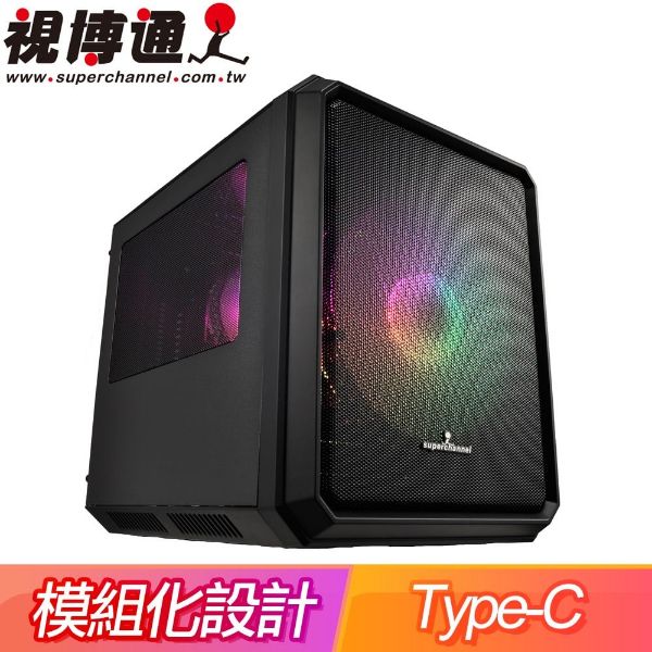 圖片 視博通 小尖兵 PLUS 顯卡長29/CPU高17/透明上蓋/前置Type-C/M-ATX