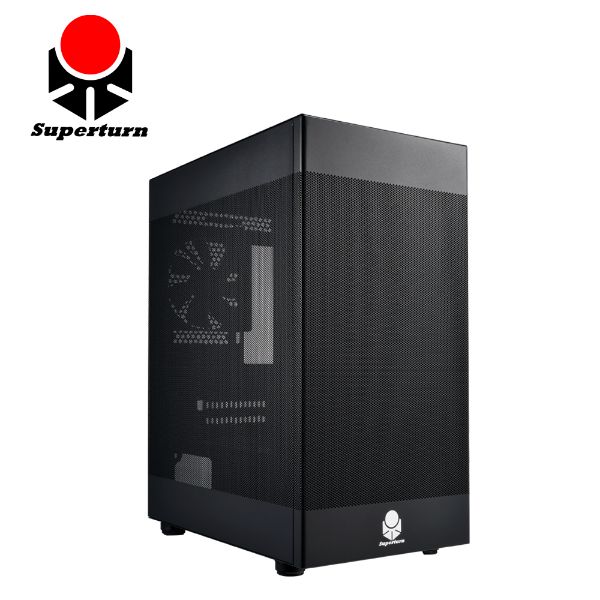 圖片 視博通 LEM003M 黑 顯卡長31.5/CPU高16.5/金屬網孔側板/M-ATX