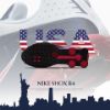 NICEDAY 代購 Nike Shox R4 USA 美國 美國隊長 藍紅白 氣墊 彈簧 減震桶 HQ1988-400
