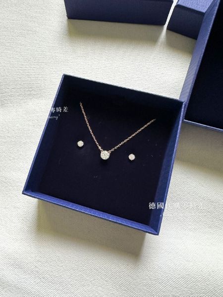 圖片 施華洛世奇 Swarovski- 玫瑰金項鍊耳環組 📝預購