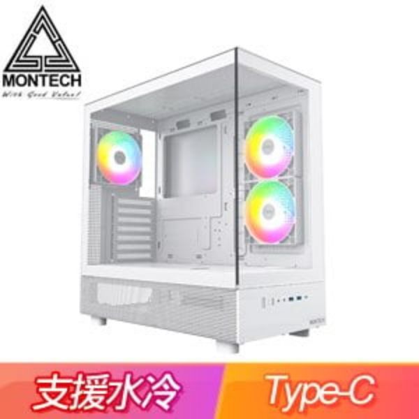 圖片 Montech XR 米白色 限量版/顯卡長42/CPU高17.5/全景玻璃透側/ATX