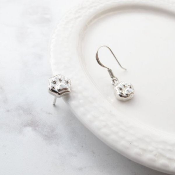 圖片 【手工客製銀飾】【貓掌系列】 |我有主子 純銀耳環 (一對)| 大員囡仔