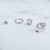 圖片 【美鑽銀飾】多變圓形 |鋯石組合式純銀耳環(三種戴法)| 大員囡仔