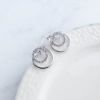 圖片 【美鑽銀飾】多變圓形 |鋯石組合式純銀耳環(三種戴法)| 大員囡仔