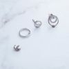 圖片 【美鑽銀飾】多變圓形 |鋯石組合式純銀耳環(三種戴法)| 大員囡仔