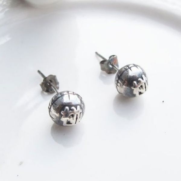 圖片 【手工客製銀飾】【好運(孕)椪餅系列】 | 好運純銀耳環 | 大員囡仔