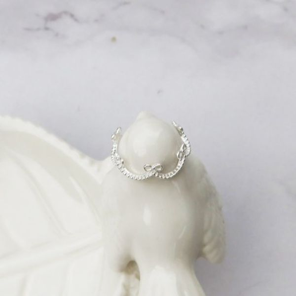 圖片 【純銀戒指】婚禮 | 蝴蝶結 | 925純銀女戒 尾戒 | 大員囡仔