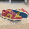NICEDAY 現貨 Nike SB Dunk Low Pro Burgundy 勃根地 紅酒 酒紅 麂皮 復古 紅 紅黃 HQ1625-600