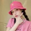 圖片 Chanel 桃色刺繡橘logo漁夫帽