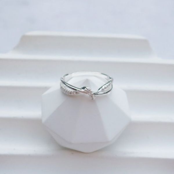 圖片 【美鑽銀飾】 邂逅 | 鋯石 925純銀戒指 尾戒 | 大員囡仔