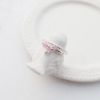 圖片 【美鑽銀飾】小公主 | 麻花蝴蝶結 雙圈鋯石純銀戒指 | 大員囡仔