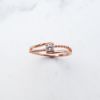 圖片 【美鑽銀飾】麻花流線 | 鋯石 925純銀玫瑰金戒指 | 大員囡仔