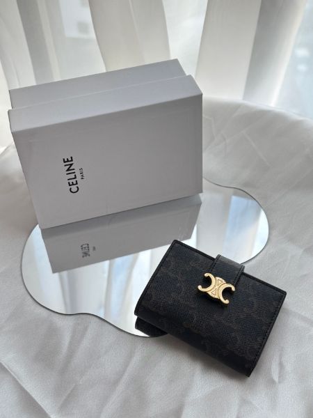 圖片 （預購）CELINE 老花 凱旋門三折短夾 新款