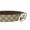 圖片 Gucci  GG Supreme 銀雙G logo皮帶/腰帶(703147-咖/烏木)