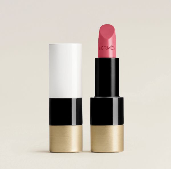 圖片 🔥Hermès 愛馬仕彩妝 Rouge缎光唇膏 3.5g #19 石楠花粉Rose Bruyère /專櫃緞帶包裝