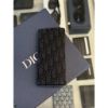 圖片 Dior 經典 黑色老花刺繡滿版 搭配 立體字母 男生對開 長夾