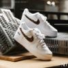 NICEDAY 代購 SUPREME x Nike Air Force 1 聯名 豹紋 花紋 棕色 摩卡勾勾 限量 IM3483-100
