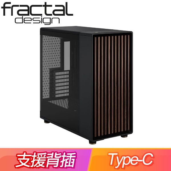 圖片 Fractal Design North XL RC Charcoal 黑/深色玻璃/卡41.3/U16.9/限背插/ATX(NOR1X-05)