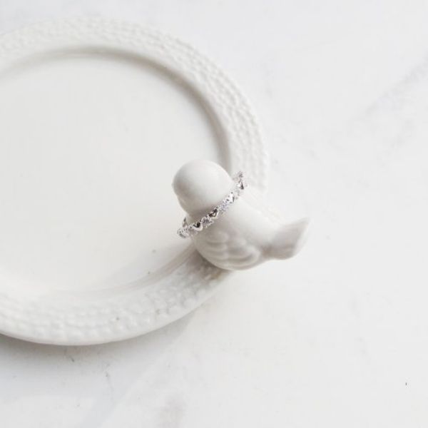 圖片 【美鑽銀飾】小愛心 | 鋯石 925純銀戒指 尾戒 | 大員囡仔