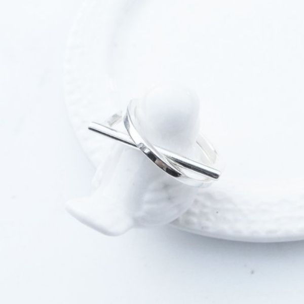 圖片 【純銀戒指】平衡圓 | 個性線條 925純銀造型戒指 | 大員囡仔