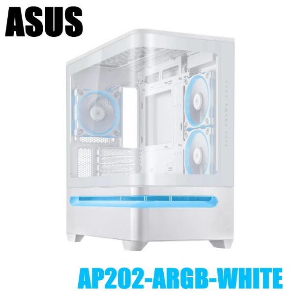 圖片 ASUS 華碩 Prime AP202 ARGB 曲面全景玻璃 機殼 白