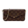 圖片 Louis Vuitton Pochette Felicie 字花帆布鍊帶斜揹/手拿包(M81896-咖)