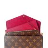 圖片 Louis Vuitton Pochette Felicie 字花帆布鍊帶斜揹/手拿包(M81896-咖)