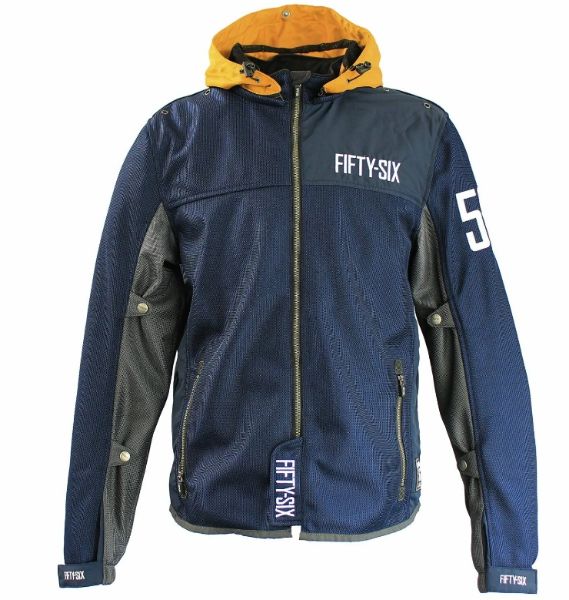 圖片 56DESIGN COLOR HOODIE MESH JACKET 藍黃 艷色網眼透氣外套 防摔衣