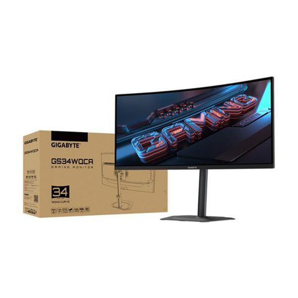 圖片 【GIGABYTE 技嘉】GS34WQCA 電競曲面螢幕(34型/2K/120Hz/1ms/VA1500R/122% sRGB)