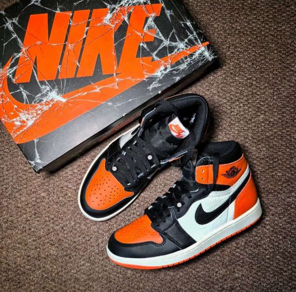 圖片 AIR JORDAN 1 RETRO HIGH OG 黑橘 扣碎 男鞋 DZ5485-008