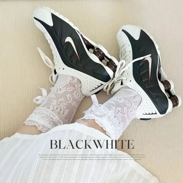 NICEDAY 現貨 NIKE W SHOX R4 白黑棕 黑白 氣墊 緩震 復古 反光 彈簧鞋 運動鞋 女鞋 AR3565-104