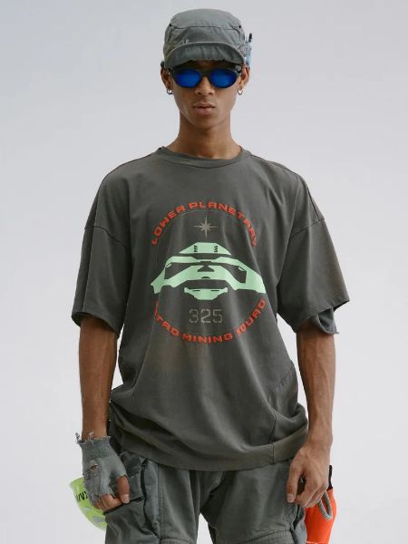 【Focus Store】Hamcus SS25 DUSZEN LPUUS / Interstellar Frisbee Sport Tee - Relaxed SM00925-1(CH)