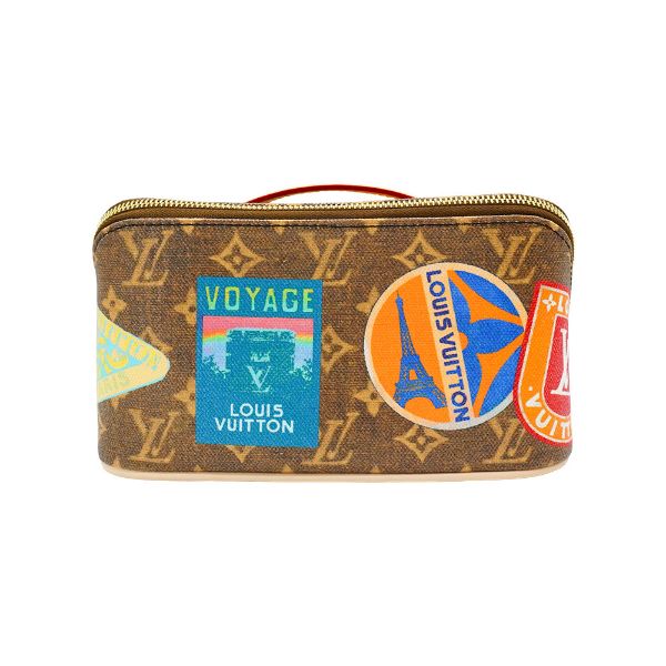 圖片 Louis Vuitton Toiletry Bag 帆布徽章塗鴉化妝包(M14744-咖)