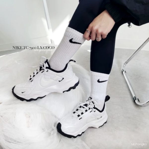 圖片 𝐌𝐫.𝐏𝐚𝐧𝐠𝐤𝐚©現貨🖤NIKE TC7900 LX DR7851-100 小香風 黑白配色 黑白熊貓 增高 厚底